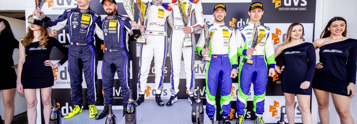 Die drei glücklichen Fahrerduos auf dem Podium