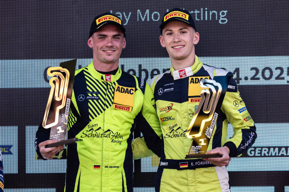 Jay Mo Härtling und Enrico Förderer, die amtierenden Champions der ADAC GT4 Germany, teilen sich das Cockpit