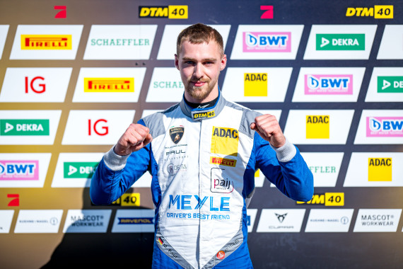 Lamborghini-Pilot Maximilian Paul freute sich über seine erste DTM-Pole