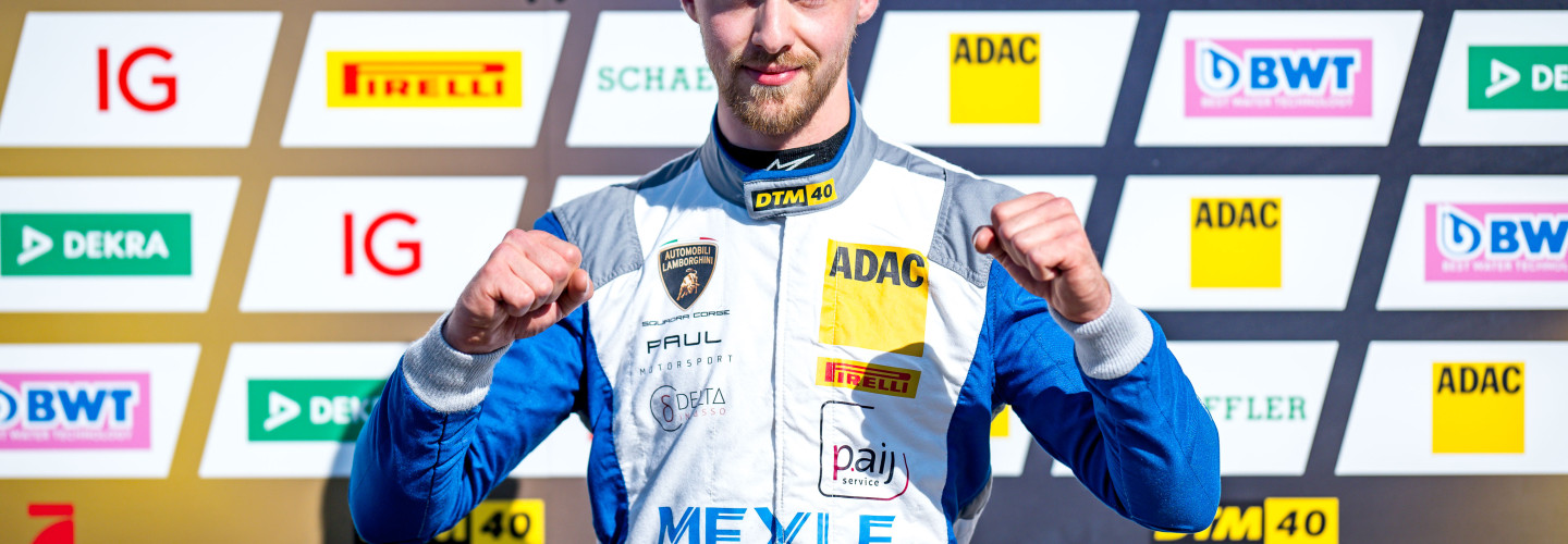 Lamborghini-Pilot Maximilian Paul freute sich über seine erste DTM-Pole