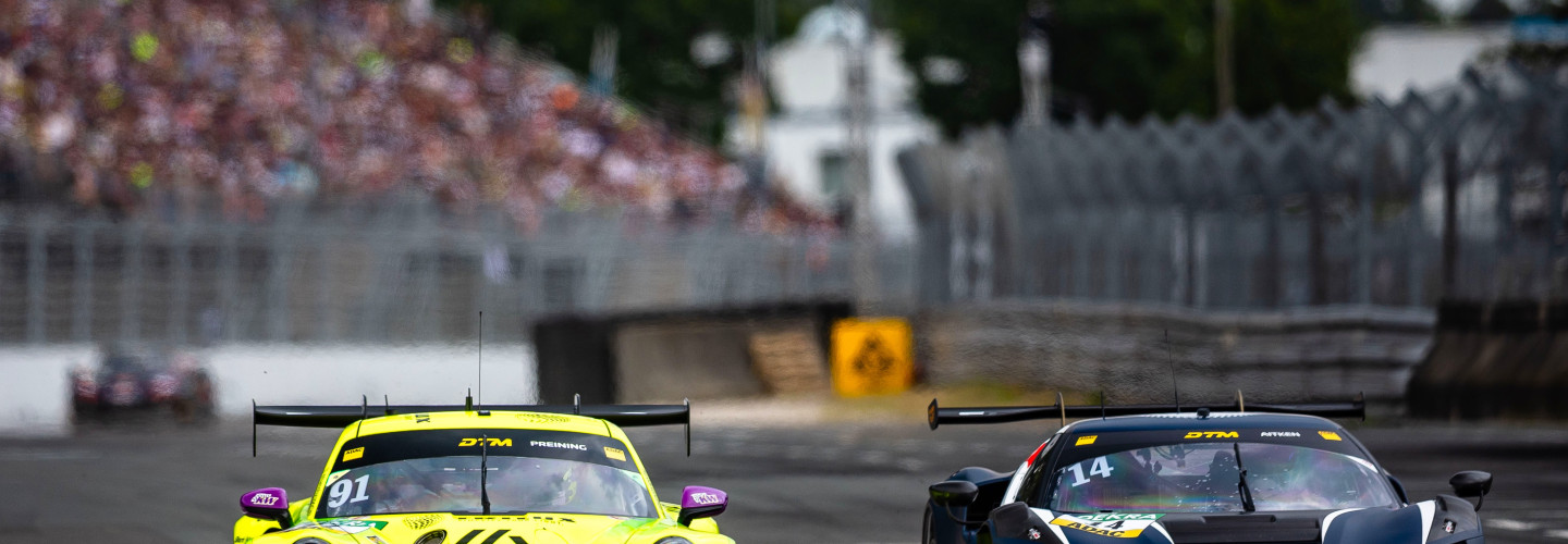 Thomas Preining gewann auf dem Norisring vor Jack Aitken (l-r)