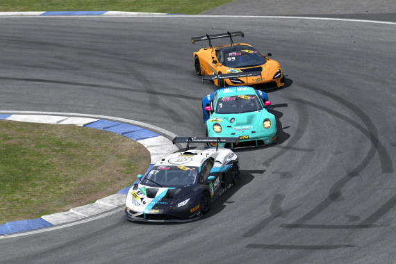 Das Podium im letzten Rennen am Hockenheimring: Hasse, Jarschel und Price