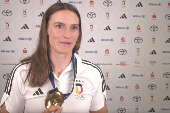 Im Interview spricht Ricarda Funk u.a. über ihren Gold-Erfolg im Kanu-Slalom (im Einer-Kajak) und den dadurch gesicherten Quotenplatz für die Olympischen Spiele 2024 in Paris.