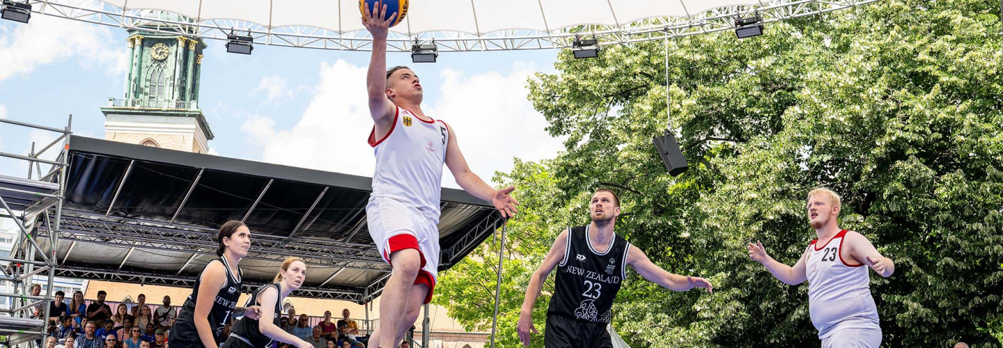 Basketball 3x3 ist ein Zuschauermagnet bei den Weltspielen