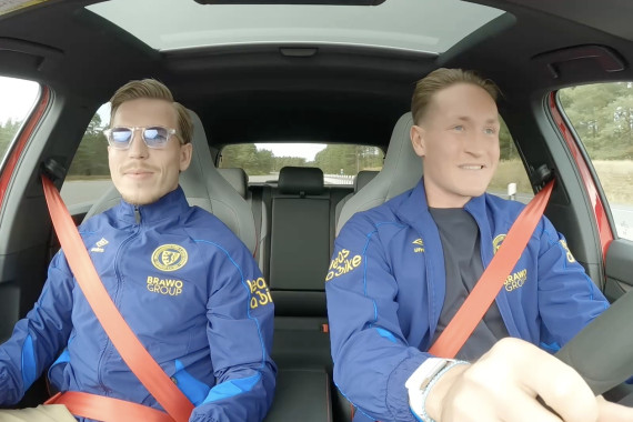 Schnittbilder von den verschiedenen Modulen des Fahrsicherheitstrainings aus dem Auto