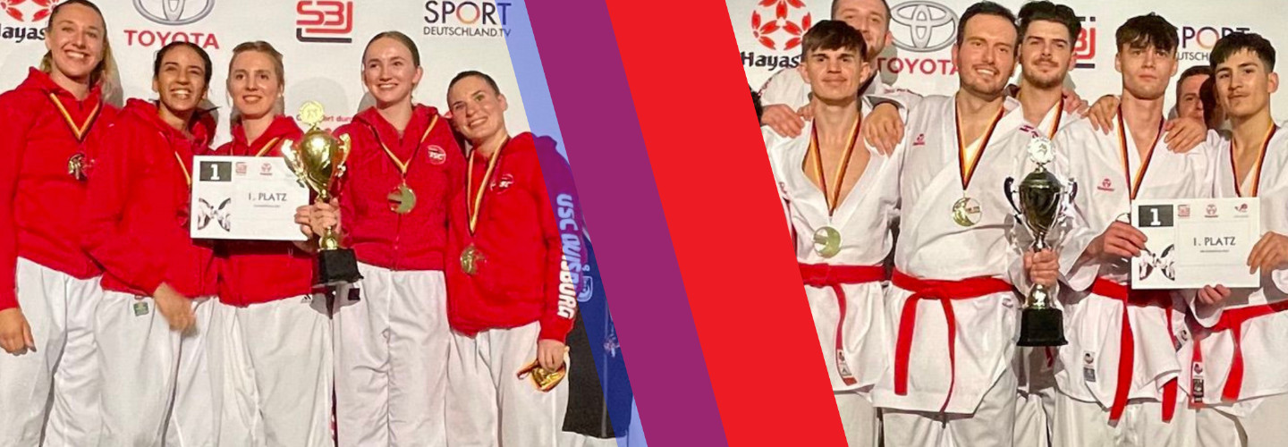 Der USC Duisburg und Hayashi Ludwigsburg „Team Blue“ haben sich erstmals in die Siegerliste der Karate-Bundesliga nach der Wiederauflage im Jahr 2020 eingetragen.