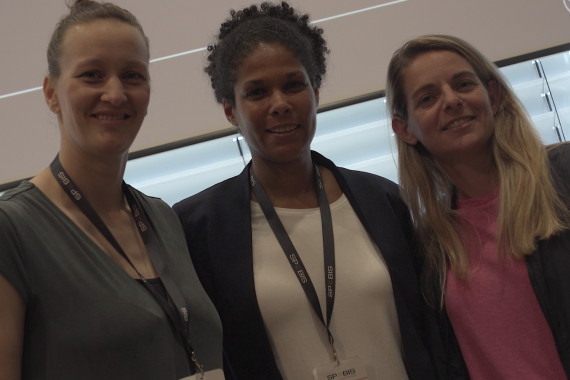 Almuth Schult, Nia Künzer und Navina Omilade