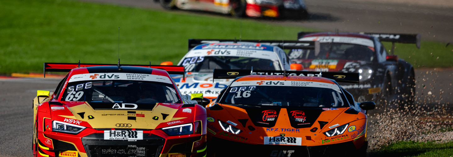 Zweikampfstark: Die Schwaben Winkelhock und  pengler teilen sich einen Audi R8 LMS (l.)