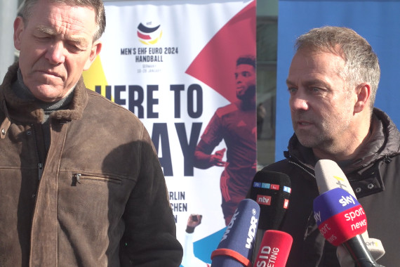 Im Interview sprechen die Bundestrainer Hansi Flick und Alfred Gislason u.a. über ihre Vorfreude auf die Europameisterschaften im Fuß- und Handball im kommenden Jahr.