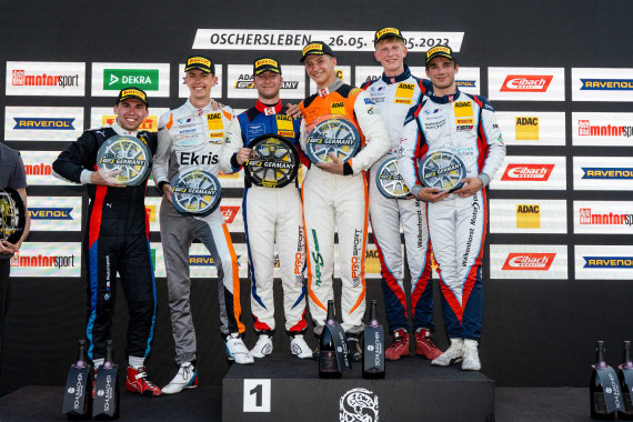 Das Podium der ADAC GT4 Germany in Oschersleben