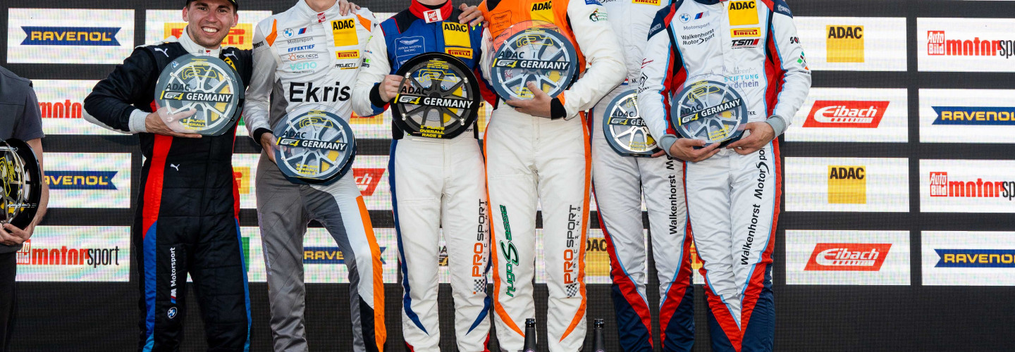 Das Podium der ADAC GT4 Germany in Oschersleben