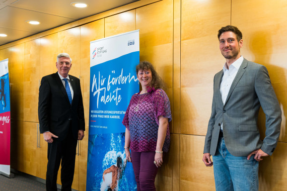 Ingo Wolf, Andrea Milz und Max Hartung (vlnr)