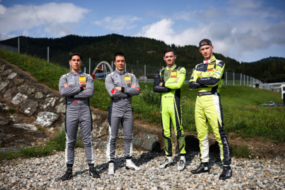 Titelaspiranten: (v.li.) Berkay Besler, Gabriele Piana, Jay Mo Härtling und Enrico Förderer