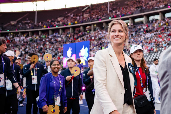 Britta Heidemann bei der Eröffnungsfeier