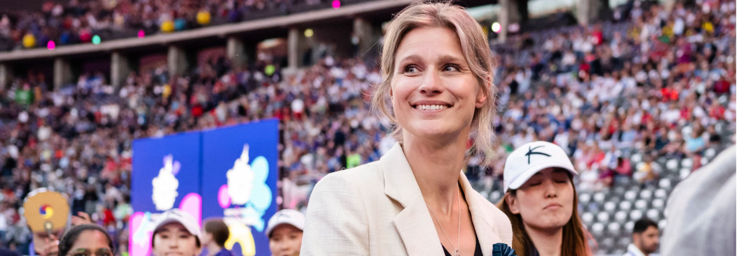 Britta Heidemann bei der Eröffnungsfeier