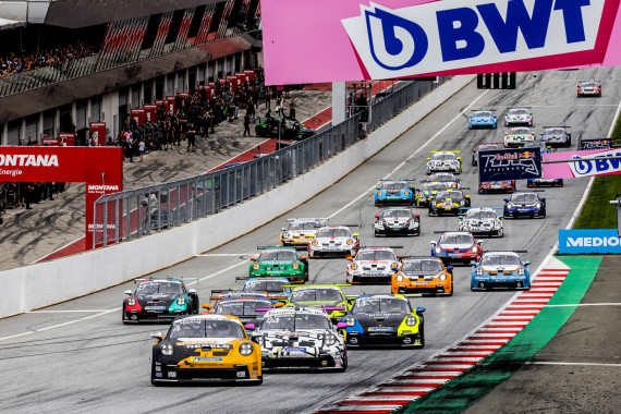 Der Porsche Carrera Cup ist permanente Rahmenrennserie des ADAC GT Masters © Porsche